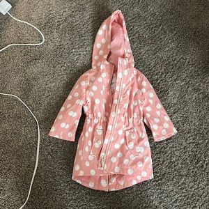 Pink rain coat
